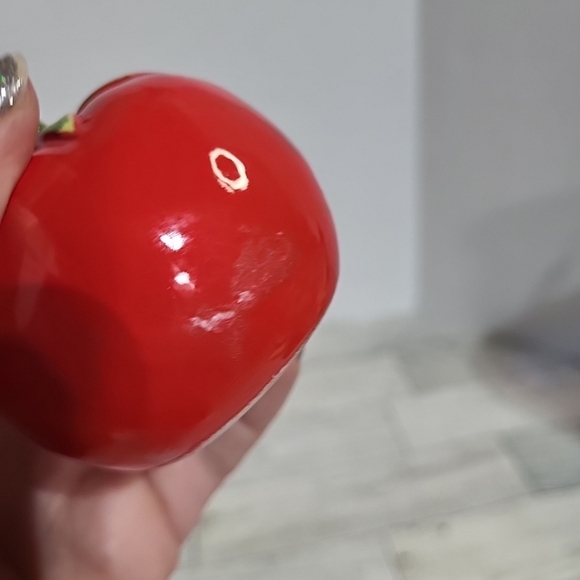 Tomato Salt & Pepper Shaker Platic Stops In Both Summer Picnic Garden - Picture 8 of 8